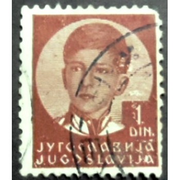 Selo postal da Iuguslávia de 1935 King Peter II 1