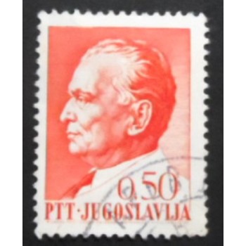 Imagem similar à do selo postal da Yugoslávia de 1968 President Tito 50