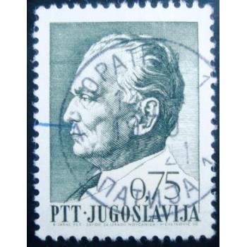 Imagem similar à do selo postal da Iugoslávia de 1968 Josip Broz Tito 0,75