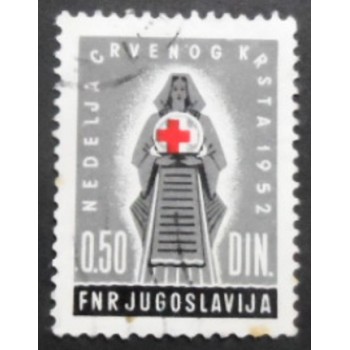 Selo postal da Iugoslávia de 1952 Charity stamp