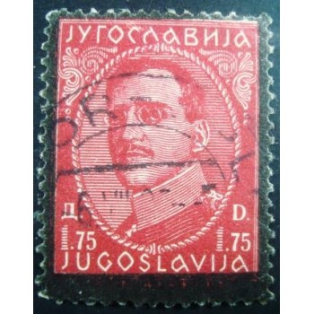 Selo postal da Iugoslávia de 1934 King Alexander Memorial 1,75