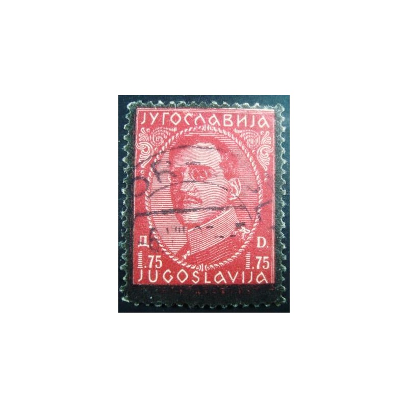 Selo postal da Iugoslávia de 1934 King Alexander Memorial 1,75