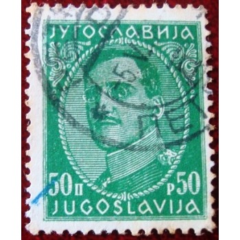 Selo postal da Iugoslávia de 1932 King Alexander 25 II