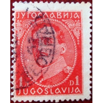 Imagem similar à do selo postal da Iugoslávia de 1932 King Alexander 1 II