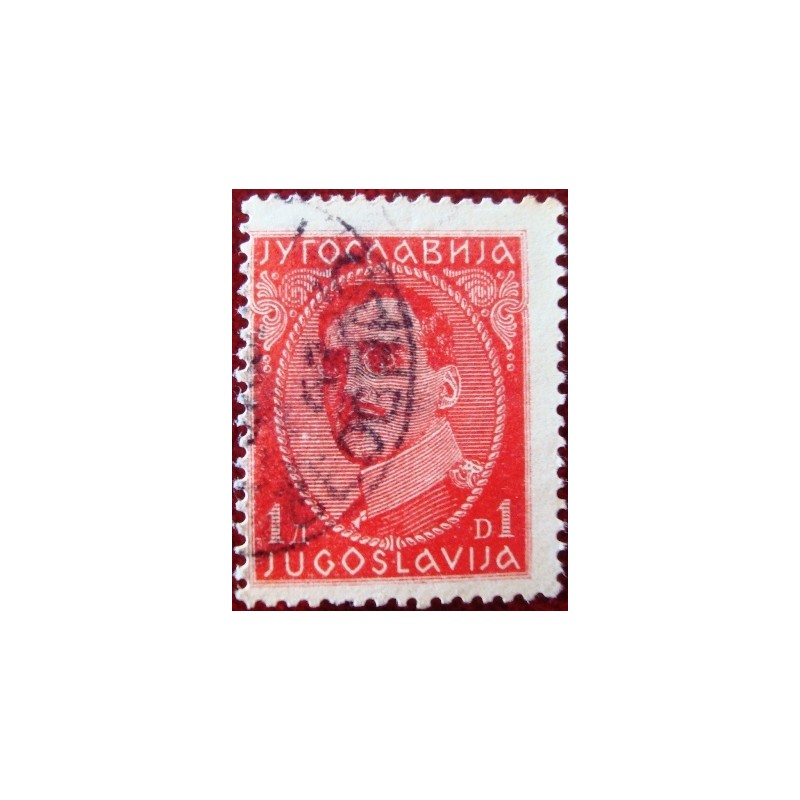 Imagem similar à do selo postal da Iugoslávia de 1932 King Alexander 1 II