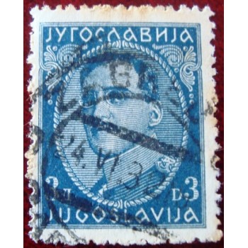 Imagem similar à do selo postal da Iugoslávia de 1933 King Alexander 3 II