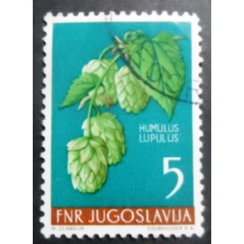 Selo postal da Iugoslávia de 1955 Common Hop