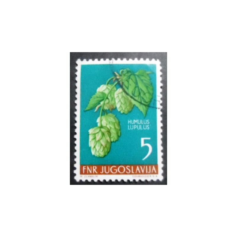 Selo postal da Iugoslávia de 1955 Common Hop