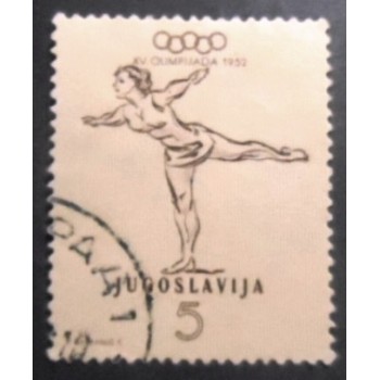 Selo postal da Iugoslávia de 1952 Gymnastics