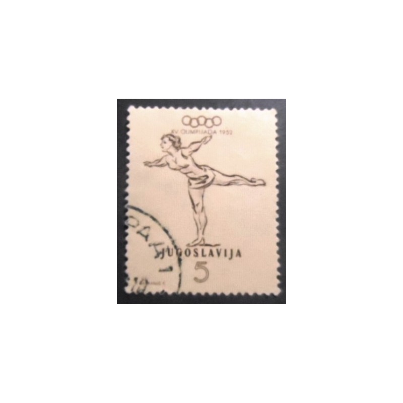 Selo postal da Iugoslávia de 1952 Gymnastics