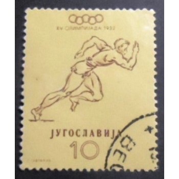 Selo postal da Iugoslávia de 1952 Sprint