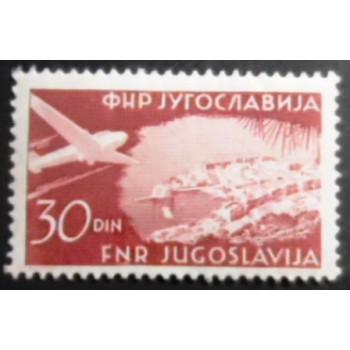 Selo postal da Iugoslávia de 1951 Dubrovnik