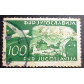 Selo postal da Iugoslávia de 1951 Gozd-Martuljak