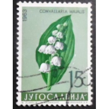 Selo postal da Iugoslávia de 1963 Lily of the Valley