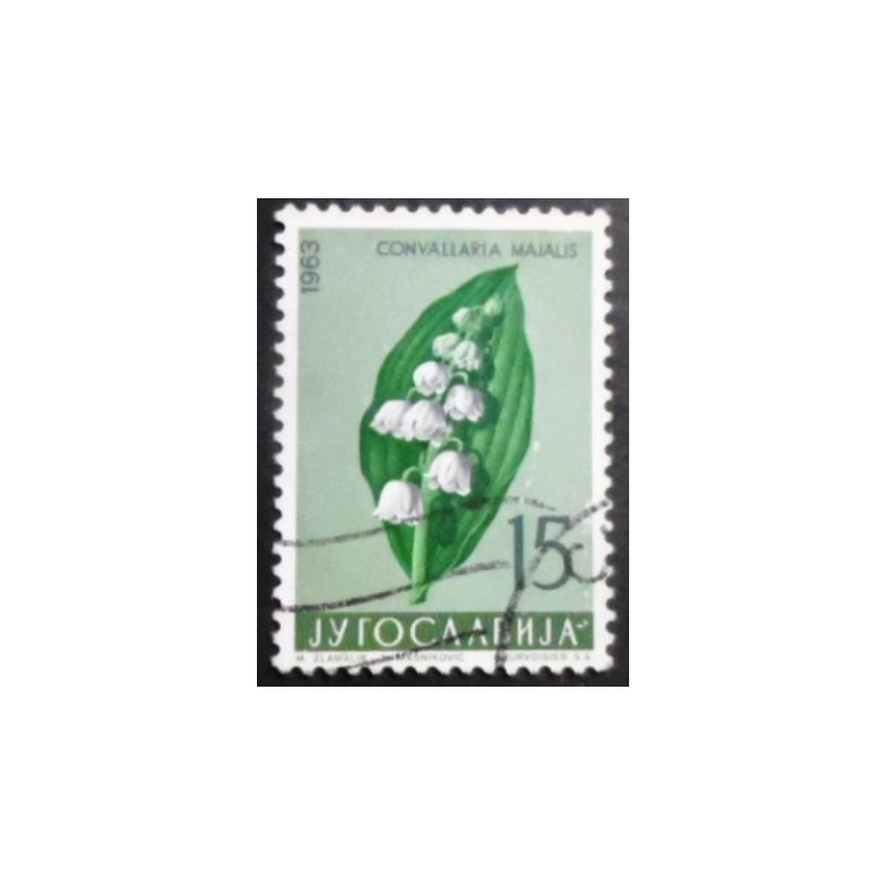 Selo postal da Iugoslávia de 1963 Lily of the Valley