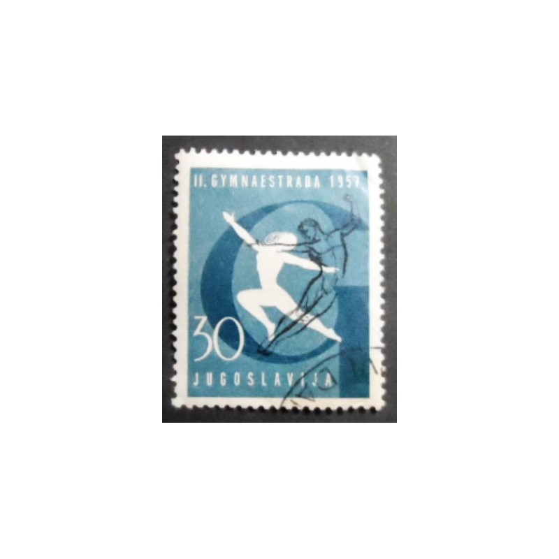 Selo postal da Iugoslávia de 1957 Gymnastics