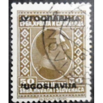 Selo postal da Iugoslávia de 1933 King Alexander 50