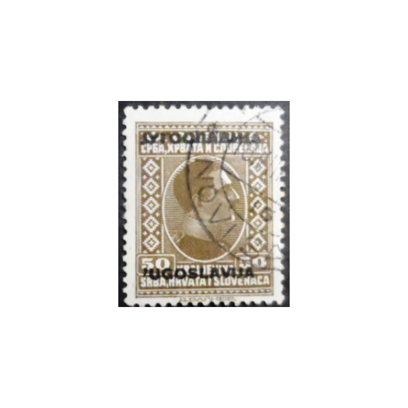 Selo postal da Iugoslávia de 1933 King Alexander 50