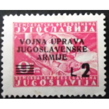 Selo postal da Iugoslávia de 1947 Overprint Vojna Uprava