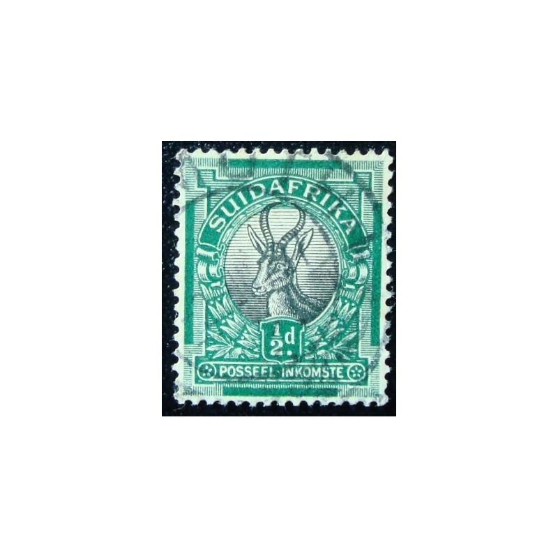 Imagem similar à do selo postal da África do Sul de 1926 Springbok ½ Suid
