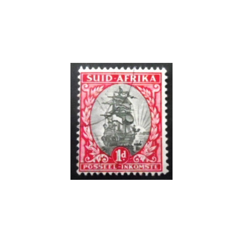 Imagem similar à do selo postal da África do Sul de 1926 Van Riebeeck's Ship 1 Suid