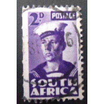 Selo postal da África do Sul de 1943 Sailor South 2 arp