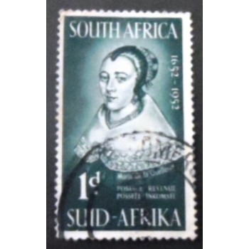 Selo postal da África do Sul de 1952 Maria de la Quellerie