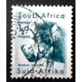 Selo postal da África do Sul de 1954 Desert Warthog