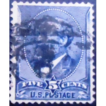 Imagem do selo postal anunciado dos Estados Unidos de 1888 James A. Garfield 5