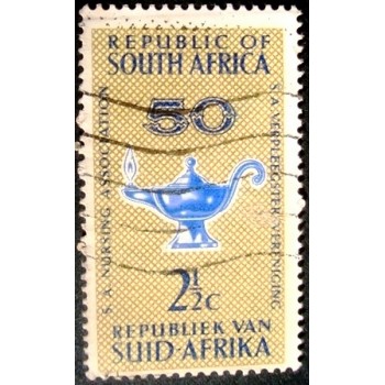 Selo postal  da África do Sul de 1964 Lamp U