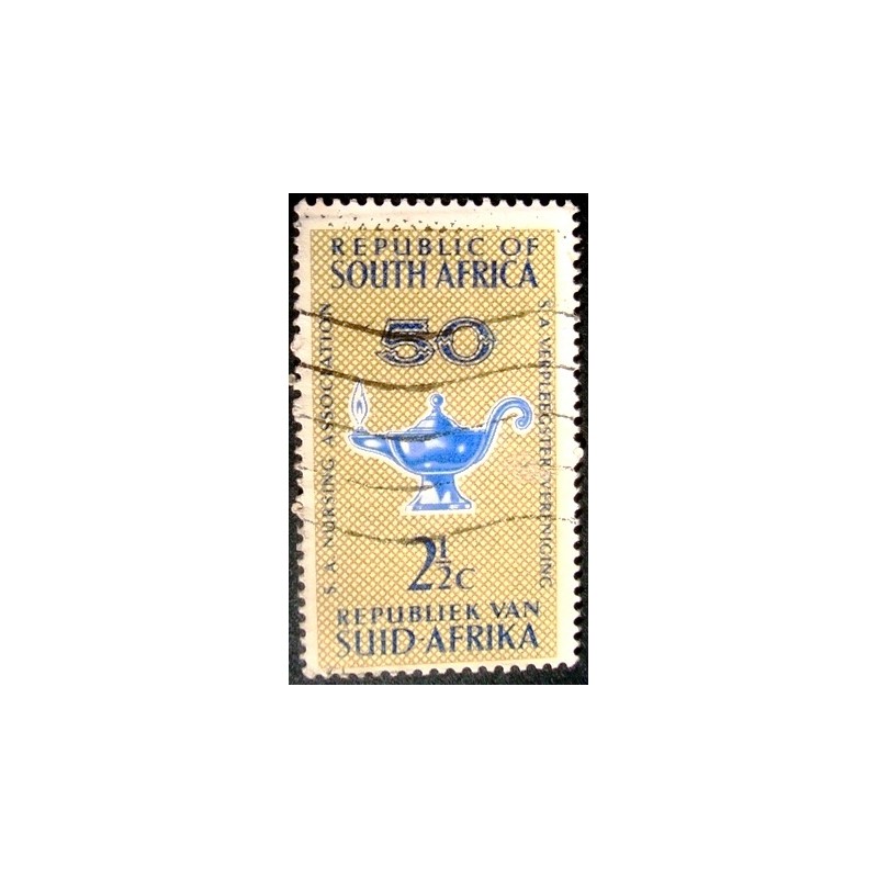 Selo postal  da África do Sul de 1964 Lamp U