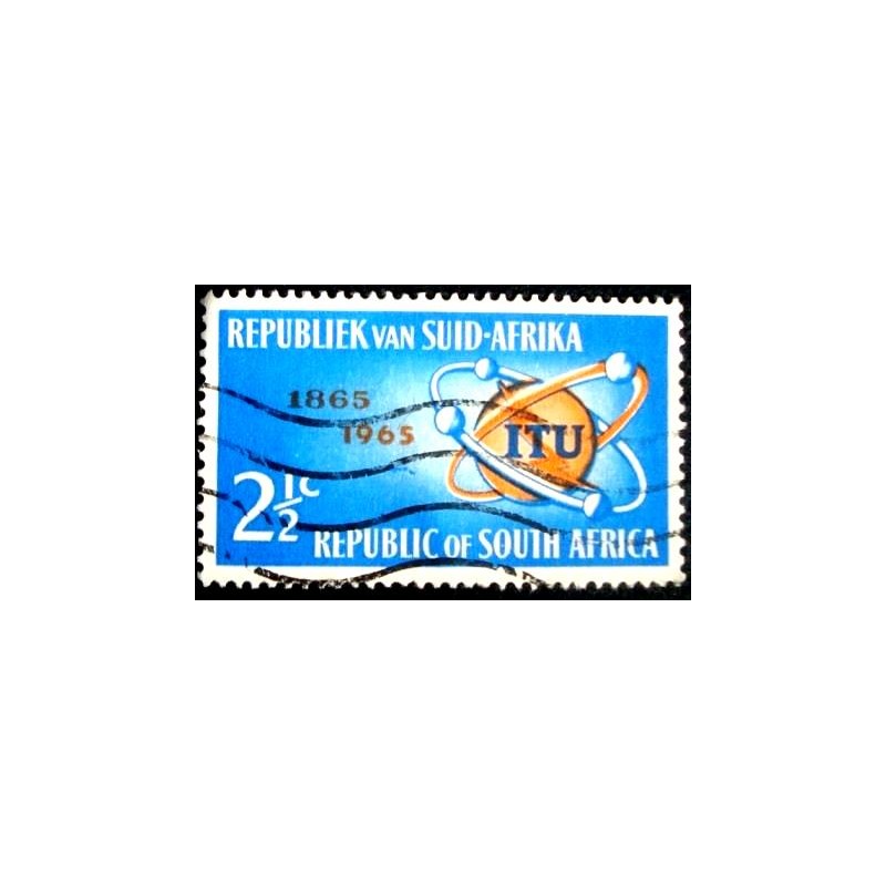 Selo postal da África do Sul de 1965 Centenary ITU