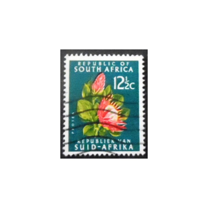 Selo postal da África do Sul de 1961 Protea SEV