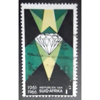 Imagem similar à do selo postal da África do Sul de 1966 Diamond Suid