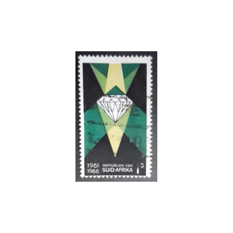 Imagem similar à do selo postal da África do Sul de 1966 Diamond Suid