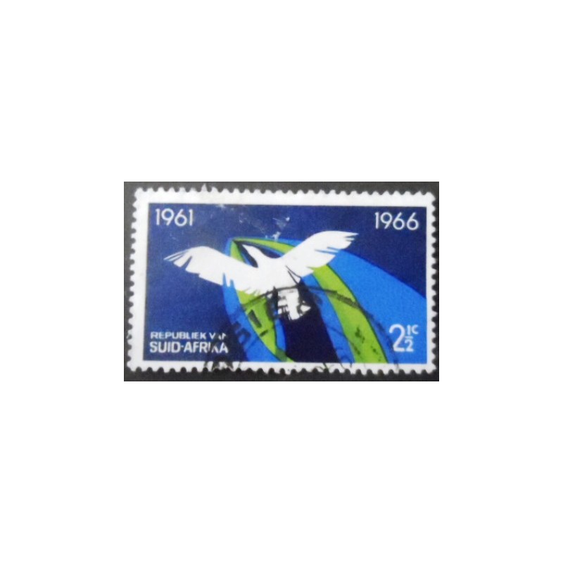 Selo postal da África do Sul de 1966 Bird Suid