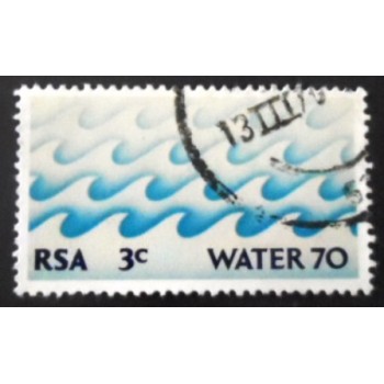 Selo postal da África do Sul de 1970 Waves symbol