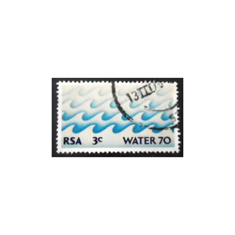 Selo postal da África do Sul de 1970 Waves symbol