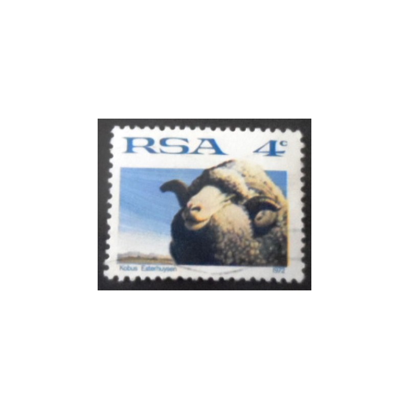 Selo postal da África do Sul de 1972 Merino Sheep