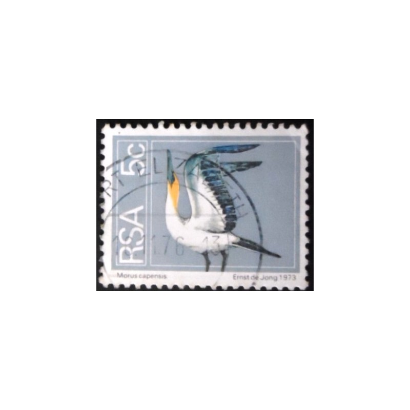 Selo postal da África do Sul de 1974 Cape Gannet