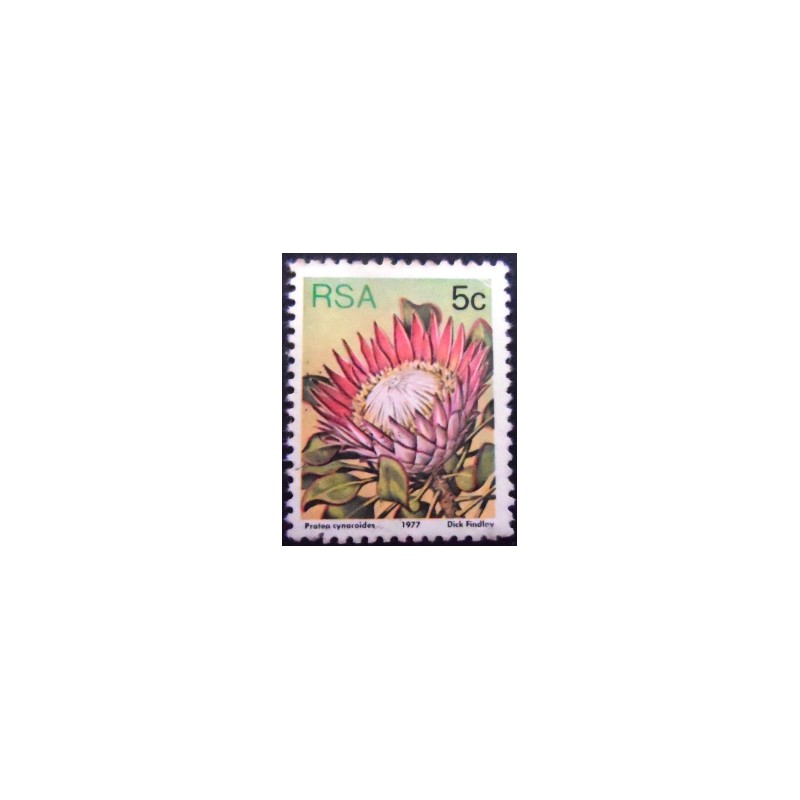 Selo postal da África do Sul de 1982 King protea C