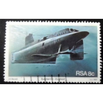 Selo postal da África do Sul de 1982 Submarine Maria van Riejbeck