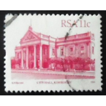 Selo postal da África do Sul de 1984 City Hall Kimberley