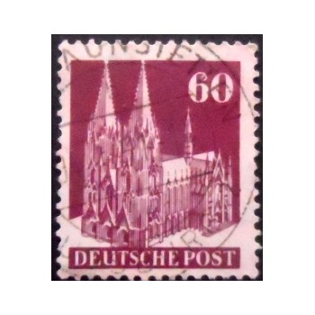 Imagem similar à do selo postal anunciado da Alemanha de 1948 Cologne Cathedral 60