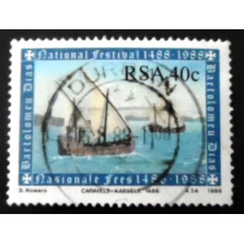 Selo postal da África do Sul de 1988 Bartholomeu Dias