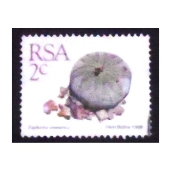 Selo postal da África do Sul de 1988 Euphorbia symmetrica U