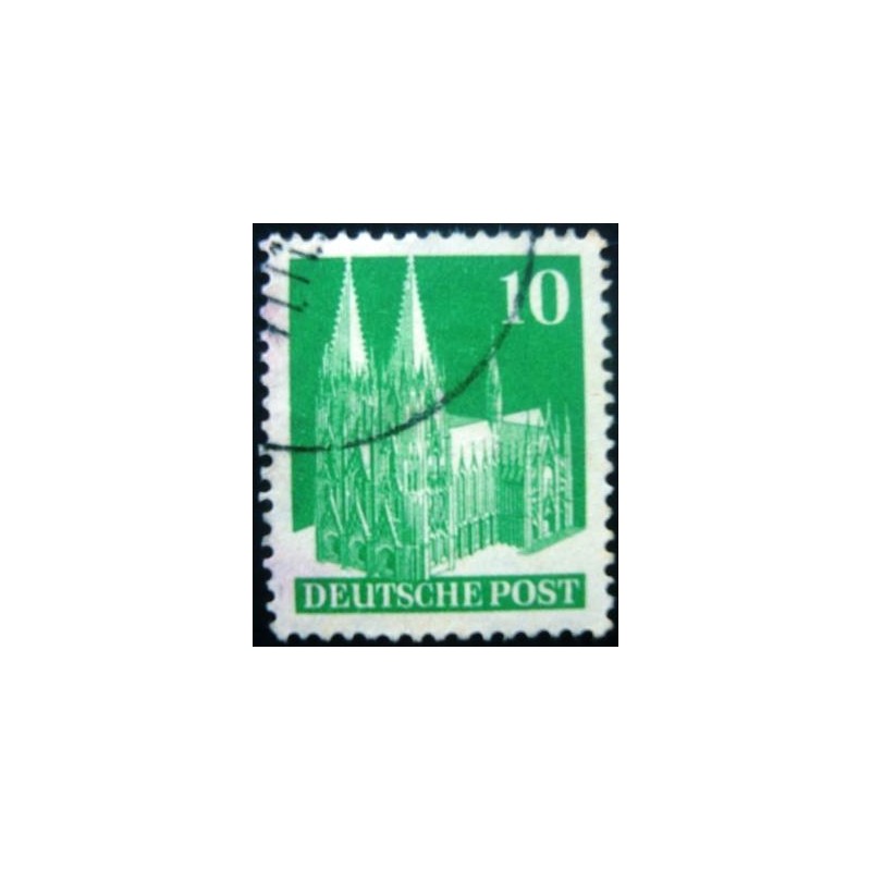 Imagem similar à do selo postal anunciado da Alemanha de 1948 Cologne Cathedral 60 IWG