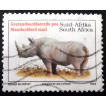 Imagem similar à do selo postal da África do Sul de 1993 Black Rhinoceros