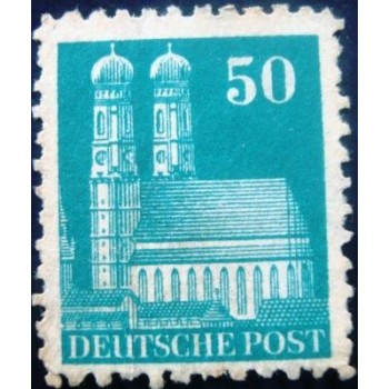 Imagem similalr à do selo postal anunciado da Alemanha de 1948 Munich Cathedral 50 WB