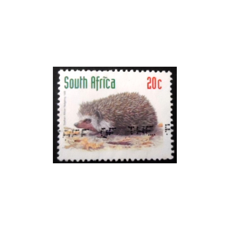 Selo postal da África do Sul de 1998 Southern African Hedgehog